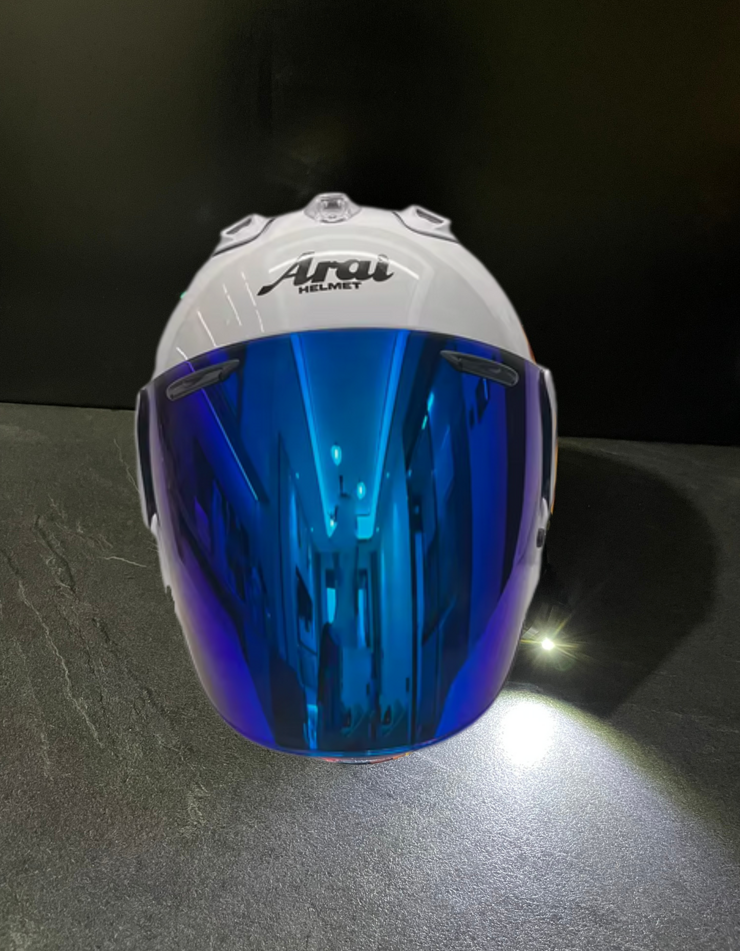 Casque Vz-ram - Blanc Brillant + Intercom led