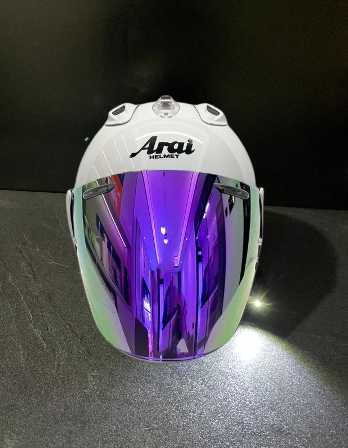 Casque Vz-ram - Blanc Brillant + Intercom led