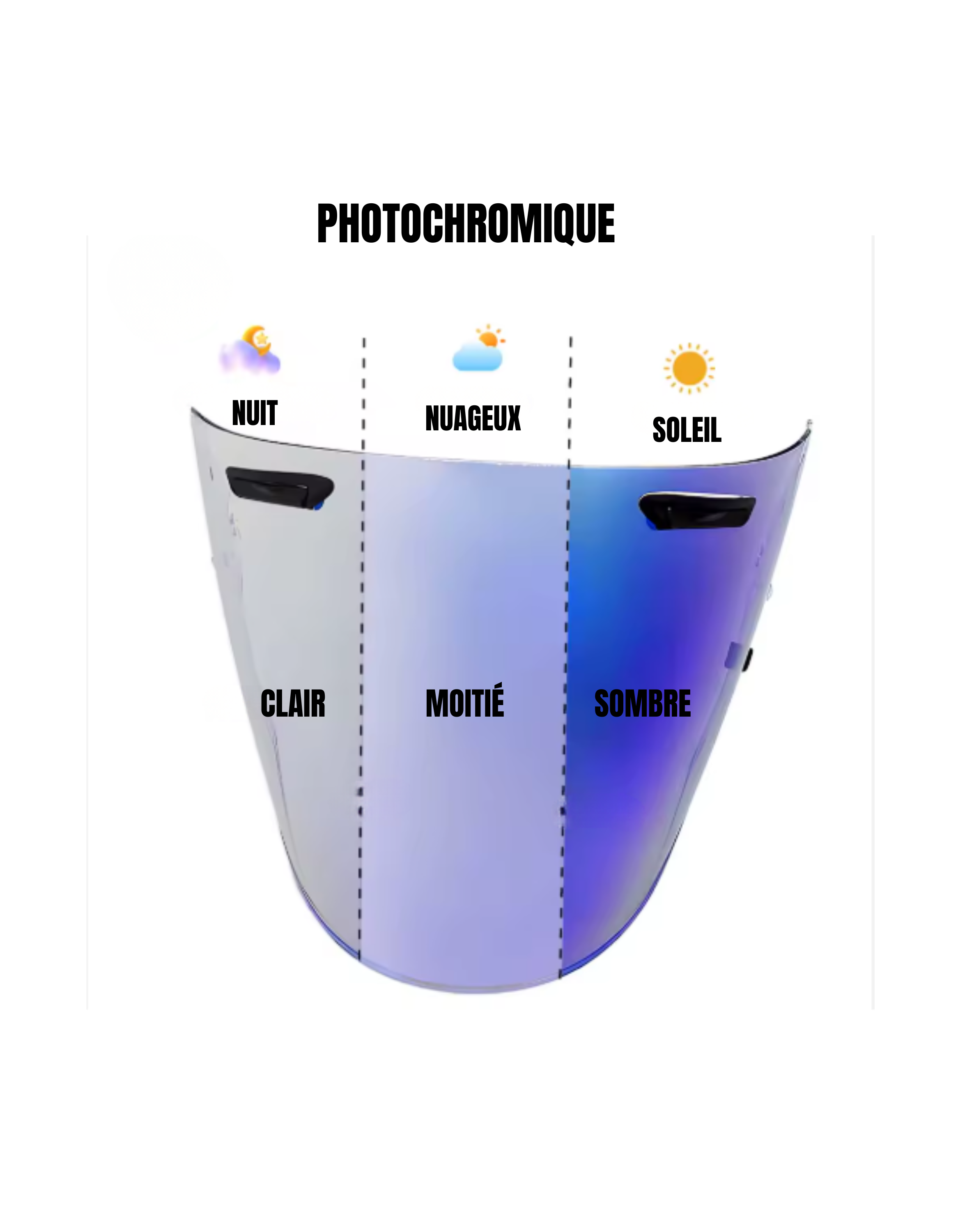 Visière Photochromique Homologuée - Rouge